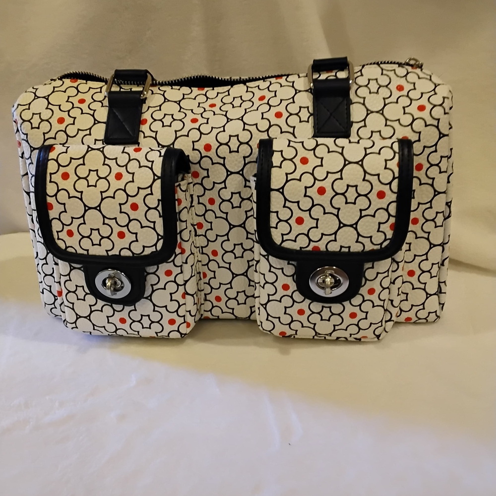 Stylish Black and White Patterned Women's Bag